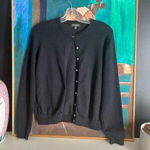 Lord & Taylor Petite Classic Black Women's Cardigan PL